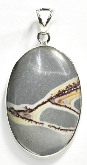 Natural Paintbrush Jasper pendant - Click Image to Close