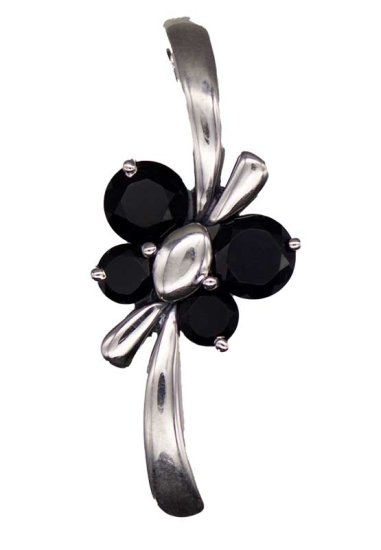 Butterfly Black Onyx pendant - Click Image to Close