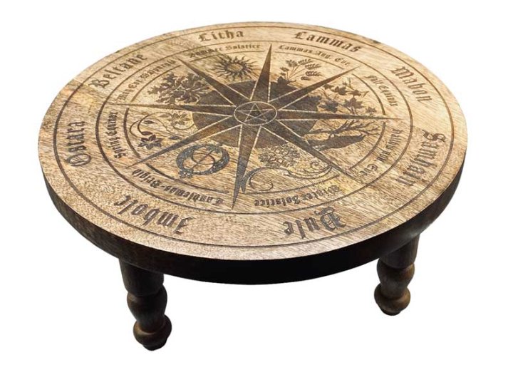 11 3/4\" dia Pagan Calendar altar table