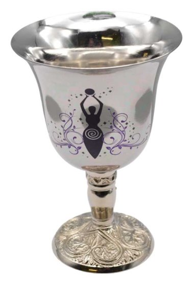 4 3/4\" Goddess of Earth chalice stainless steel
