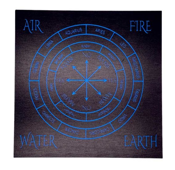 8\"x8\" Blue Zodiac pendulum board