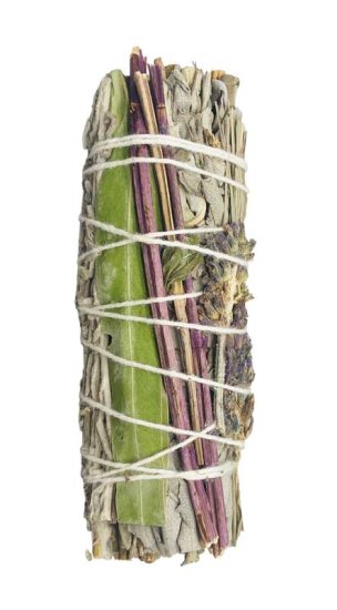 4\" White Sage W 7 Herbs smudge stick