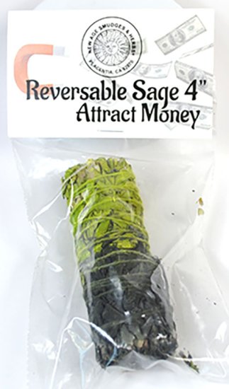 4\" Attract Money reversable smudge stick