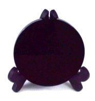 6cm Black Obsidian scrying mirror W/ stand