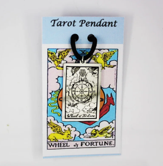 The Wheel Of Fortune Tarot Pendant - Click Image to Close