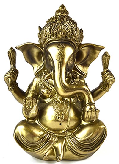 5 3/4\" gold Ganesha