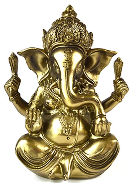 5 3/4" gold Ganesha