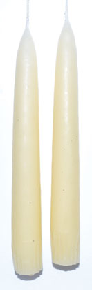 7" White taper pair