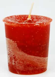 House Warming Herbal Red Brown votive - Click Image to Close