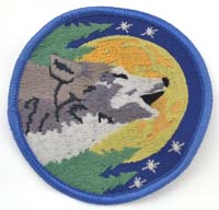 Wolf sew-on patch 3\"