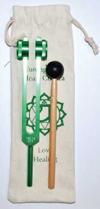 8 1/2\" Heart (green) tuning fork