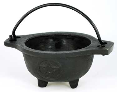 Pentagram Cast Iron Cauldron 3 1/2\"