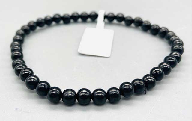 4mm Jet bracelet - Click Image to Close