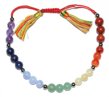 6mm 7 Chakra/ Tassel bracelet - Click Image to Close