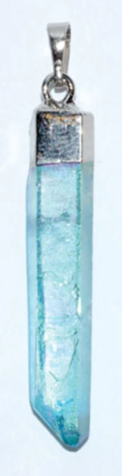 2" Aqua Aura Quartz pendant