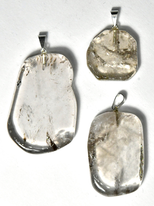 Smoky Quartz slice pendant - Click Image to Close