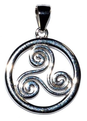 5/8\" Trinity Spiral sterling pendant