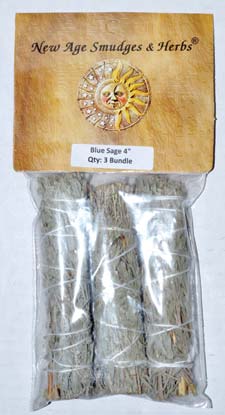 Blue Sage smudge 3pk 4\"