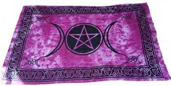 72\" x 108\" Triple Goddess Tapestry Purple & Black