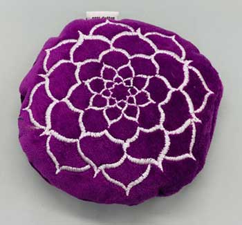 4 1/2\" Purple Velvet Lotus cushion